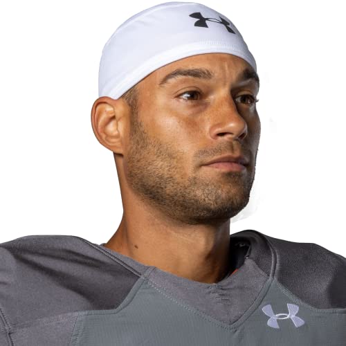 Under Armour Unisex Adult UA20900 Football Skull Cap, WT, Adult- One Size US White - Image 3