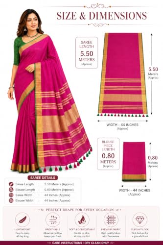 Image of HAIDER ALI AND SONS Grey Cotton Linen Saree for Women | Soft Linen Slub Blend Saree with Running Blouse Piece | Lightweight Handloom Style Saree | Office, Casual, Party & Festival Wear