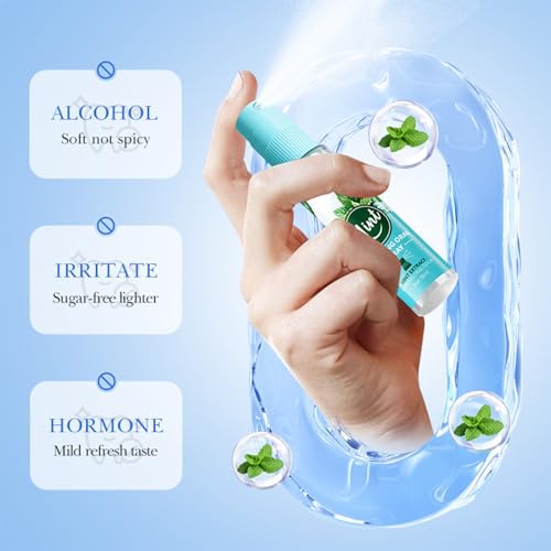 Minze Mundspray, 18ML, Mundspray mit Fruchtgeschmack,Atemerfrischer Mundgeruchspflege Mundspray, Bekämpft Mundgeruch, Hält den Atem Frisch, Reduziert das Gefühl von Mundtrockenheit – Bild 4