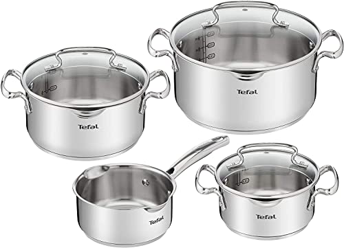 Tefal A859S8 8-teiliges Induktion Topf und Pfannenset + Glasdeckel mit Siebfunktion + Hochwertig polierte Edelstahl Töpfe mit Siebdeckel, Antihaft Bratpfanne 20 cm – Bild 3