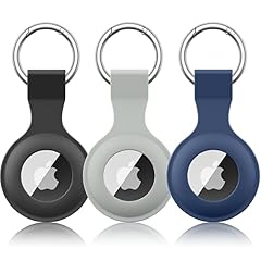 3 Pezzi Meliya AirTag Portachiavi per Apple Airtag, Silicone Custodia per Apple Airtags con Portachiavi, Cover Protettiva per AirTags Tracker per Zaini