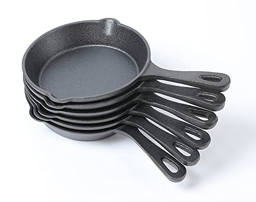 Hawok Dia.6 Inch Round Mini Skillet Black Pack Of 6… #TOP21