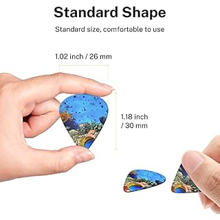 Lot de 6 médiators pour guitare acoustique et électrique Motif poissons sous-marins - Les Beatles, Paul McCartney, John Lennon, RIngo Starr, George Harrison Lot de 6 médiators pour guitare acoustique et électrique Motif poissons sous-marins – Image 7