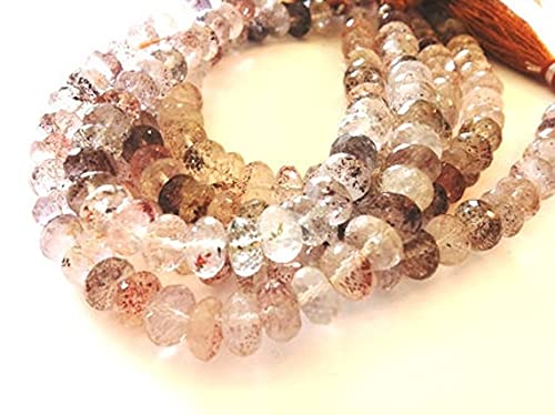Quartz Honeydot rare en perles rondelles facettées LKBEADS 8-10 mm pour bijoux d'exception