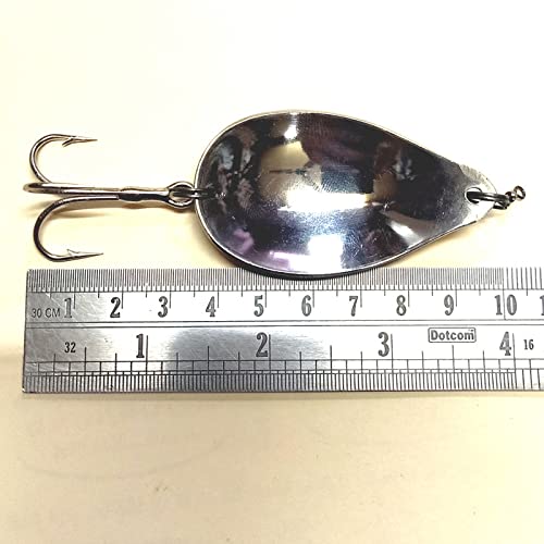Hand Made Silver Lure Fishing Spoons Tools Accessories 10 Cm - 25 Pieces Hard Fishing Lures Treble Hooks Metal Lure Baits 1