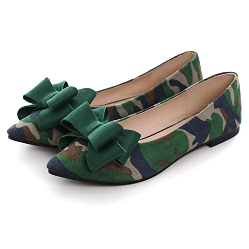 Image of TN TANGNEST Women Fashion Bowknot Flats Comfort Pointed Toe Dress Shoes