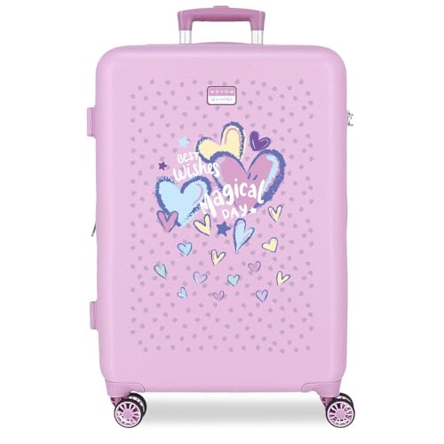 Valise moyenne rigide Movom Lilas 65 cm bagage ABS 56L