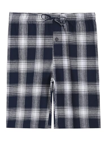 Latuza Men's 2 Pack Cotton Flannel Lounge Sleep Shorts with Pockets3