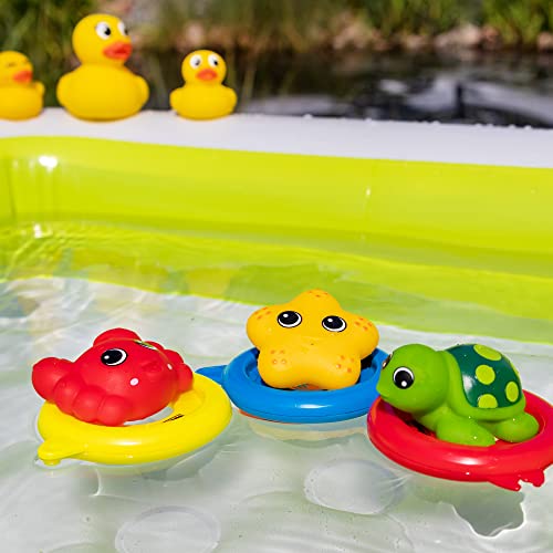 Idena Badespielzeug Set – 3-teilige Quietscheenten Mit Spritzfunktion – Für Babys & Kleinkinder