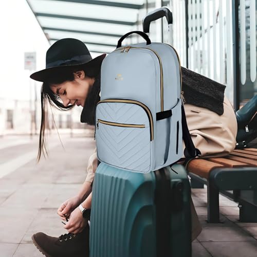 Image of MATEIN 15.6 Laptop Backpack, Slim Backpacks for Women with Luggage Strap