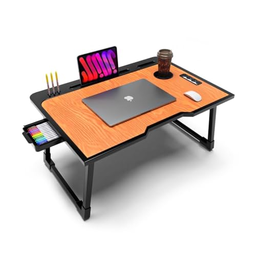 SHAYONAM Study Table for Students Bed Table for Study Foldable Laptop Table...