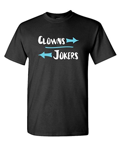Clowns to The Left of ME Jokers 2 The Right - Mens Cotton T-Shirt, XL, Black