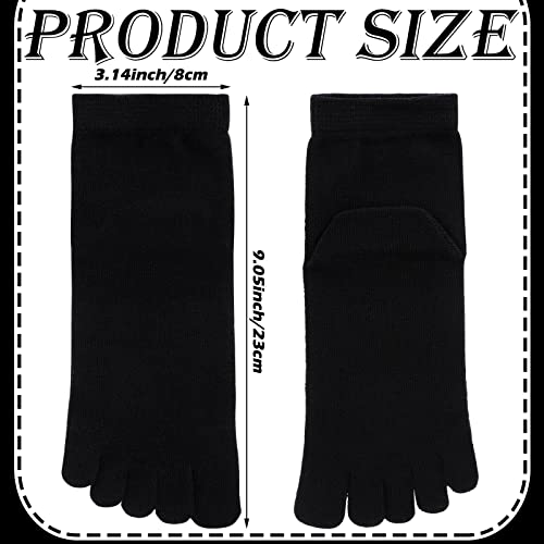 Bencailor 6 Pairs Women Five Toe Socks Cotton Breathable Compression Pure Color Tube Socks For Women Men Athletic Running (Black, White, Gray, Khaki, Purple, Pink) #TOP2