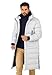 Produktbild Soulstar Herren Winterparka Winter-Jacke mit Kapuze langer Winter-Mantel Puffer-Jacke Steppjacke Jacket Light Grey L
