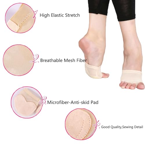 Half Sole Dance Shoes Ballet Lyrical Dance Paws Pads Foot Undies Belly Contemporary Dance Shoes for Women Girls Kids4