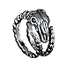 XADITARA New 2026 Network Red Flow Wide Face Fighter Weather Nose Elephant Ring Men's Personalized Fashion Trend Open Index Finger Jewelry Luxury Accessories Creative Gift