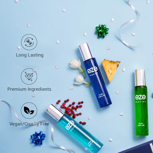 EZE Perfume Gift Set For Men, Pack of 3 (18ml Each) | Luxury Masculine Scent Gift Hamper Long Lasting Fragrance | Best Perfumes for Him | Premium Scents Perfect for Gifting