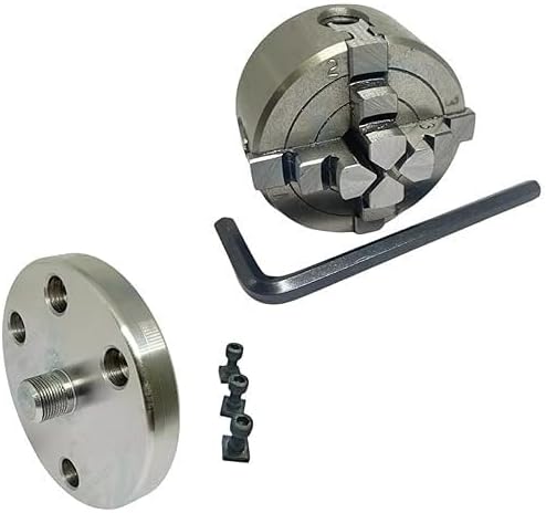 4"100Mm Rotary Table With 4 Jaw 70Mm Independent Chuck 14X1 & Backplate T-Nut-Amz201