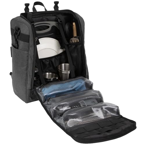 KingCamp Oversized Camping Kitchen Organizer, Ultralight Hanging Cooking Utensils Bag Portable...