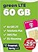 Produktbild freenet green LTE 60 GB  Handyvertrag 24 Monate im Telekom Netz mit Internet Flat, Flat Telefonie und EU-Roaming  Aktivierungscode per E-Mail