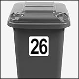 3 pegatinas resistentes a la intemperie 26 de alta calidad, 10 x 10 cm, 1 color, negativo, sin fondo, alta durabilidad, muchos colores a elegir, números, números, número de pegatinas, número de casa,