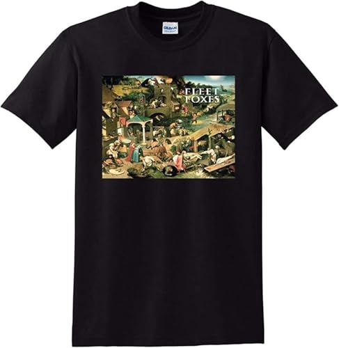 Photo de Fleet Foxes T Shirt Self Titled Vinyl CD Cover Tee Manches Courtes(Large)