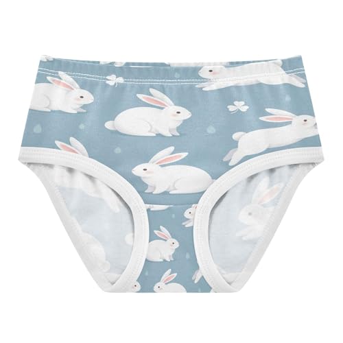 Joisal Print Toddler Underwear Floral Cotton Girl Panties Cute Cute White Rabbits Briefs Underpants 5T
