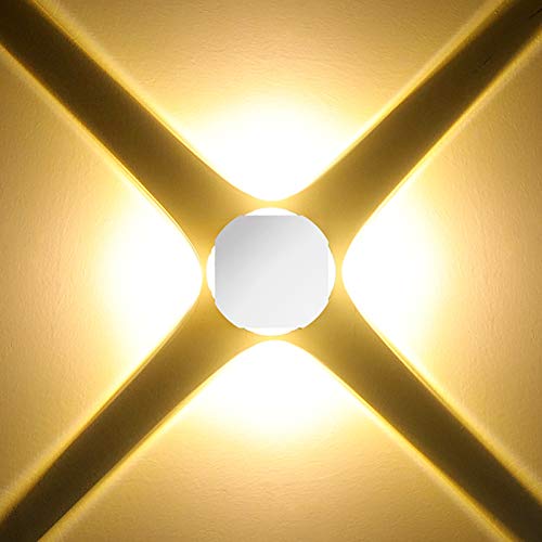 BELLALICHT Applique up and down intérieur 5/8/12W Éclairage Mural LED en forme de pétales Étanche Luminaire déco Chambre Salon Hôtel Couloir Escalier (12W Blanc chaud) Cover