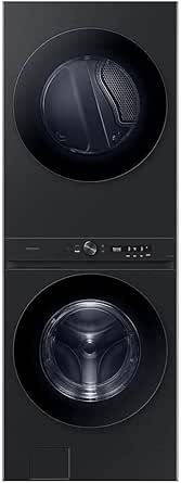 Samsung 4.6/7.6 Cu. Ft. Brushed Black Bespoke AI Stacked Washer/Dryer