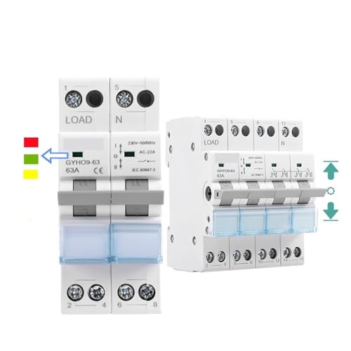 Commutateur de transfert manuel 4P double puissance et disjoncteur de verrouillage modulaire - 3