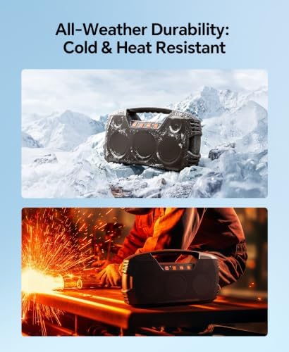 Outdoor Bluetooth Speaker, IPX7 Waterproof, 90W Peak, 32H, Dark Brown - 5