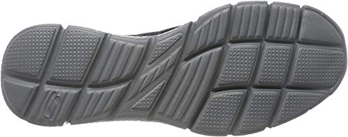 Image of Skechers Men's Equalizer Persistent Slip-On Sneaker | Casual Training, Nubuck Leather, Mesh Ventilation, EVA Cushion Midsole, Traditional Lace-up
