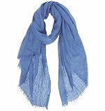 Doux et respirant : l'écharpe unie 100 % coton mélangé est conçue dans un tissu léger et aéré avec des bords finis.