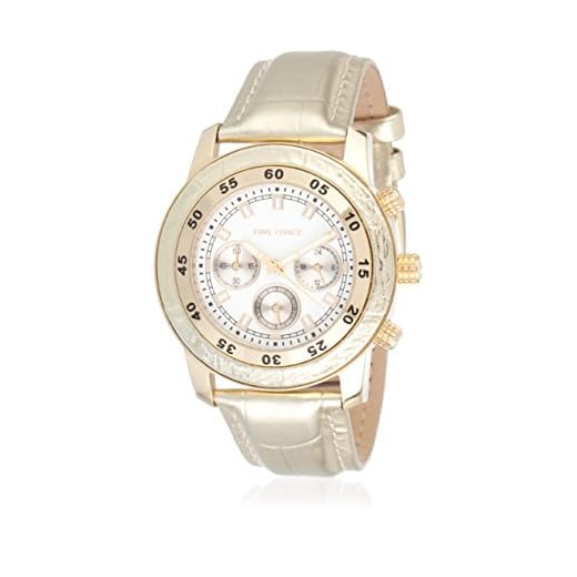 Time Force Reloj analogico para Mujer de Cuarzo con Correa en Piel TF4005L16