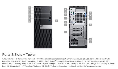 Image of Dell OptiPlex 7070 Desktop Computer - Intel Core i7-9700 - 16GB RAM - 256GB SSD - Tower (Renewed)