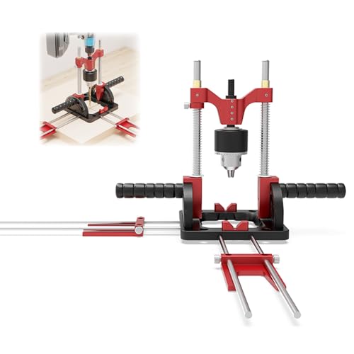 Guide de Perçage Multi-Angles, Support De Perceuse Avec Mandrin De Perçage Guide De Perçage De Précision Pour Perceuses électriques Réglable 0° à 60°...