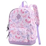 VASCHY Kids Backpack for Girls,Cute Animal Pattern School Bag Daily Children's Rucksack Backpack for School Kindergarten Nursery with Chest Strap And Bottle Pockets(Blush Butterflies)