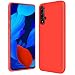 Produktbild Conie® Basic Backcove Hülle für Huawei Nova 5T, [ Microfaser Innenfutter ] Schutzhülle sturzsichere Hülle aus TPU Anti Fingerprint Rückschale, Nova 5T Case Rot