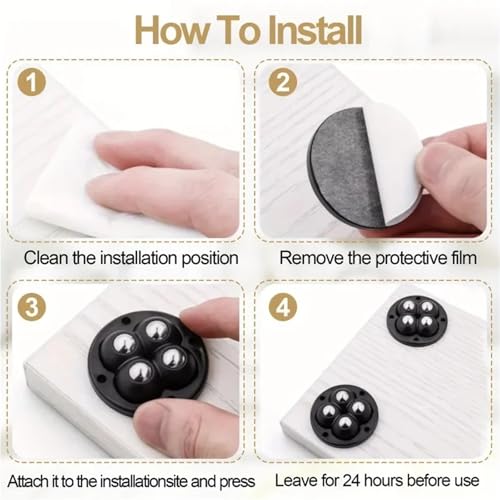 Rueda autoadhesiva con rodamiento de bolas dobles para electrodomésticos 5