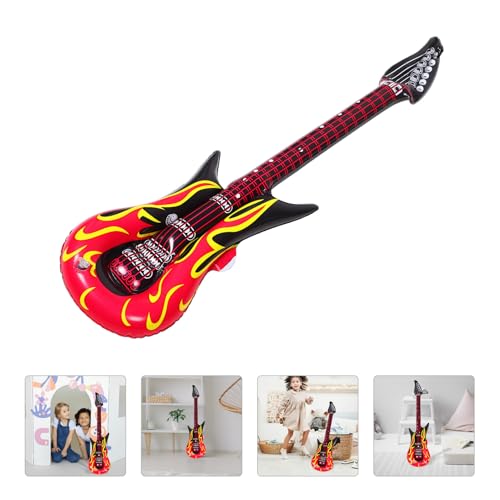Guitarras inflables de PVC para niños con 6 unidades reutilizables para fiestas 7