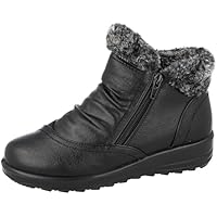Cushion Walk Winter Warm Lined Ankle Boots Womens Padded UK 4-8