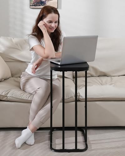 Kjgkk C Shaped End Table Set Of 2, Small Side Table For Sofa And Bed, Couch Tables That Slide Under, Tall Tv Tray Table For Living Room thumb #1