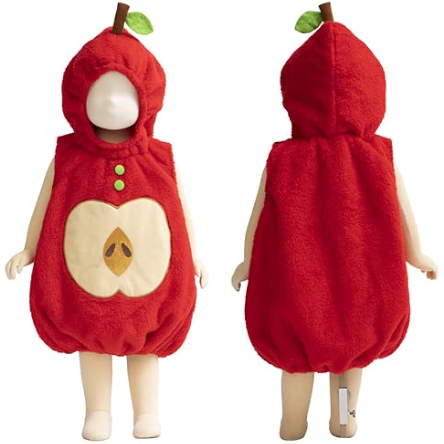 クリアストーン(Clearstone) マシュマロベビー コスプレ ハロウィン 着ぐるみ マシュマロりんご ベビー 80cm レッド 詳細画像2