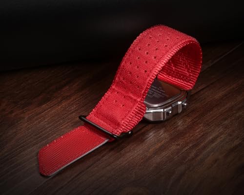 Image of Quick Release Watch Band Strap for Casio F-91W F-94W F-105W F-84W W-735H W-800H SGW-300H SGW-400H A158WA AE-1000W,18mm Leather Hook & Loop Casio strap