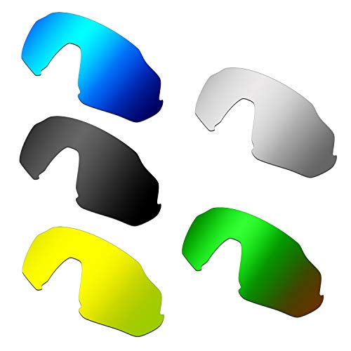 Lentille de rechange Oakley Flight Jacket bleu noir or lunettes de soleil remplacement verre