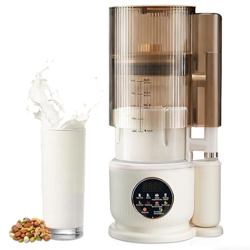 CIGAA Nut Milk Maker Machine - 1500ML Automatic Soy Milk Maker for Homemade Plant-Based Milk | Includes Keep Warm, Self Cleaning, Delay Setting Function (with Noise-Insulating Cover)