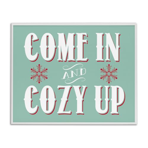 Cozy Snowflake Holiday Affirmation, 16 x 20 Inch Framed Giclée Print