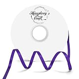 Humphrey's Craft 1/4 Inch Purple Double Faced Satin Ribbon - 50 Yards Variety of Color for Crafts Gi