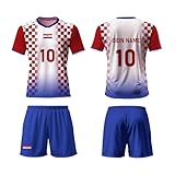 WM 2026 Fußball Trikot, Personalisiert T Shirt mit Eigenem Namen Nummer Logo, Einzigartiges WM Design Geschenk für Kinder Jungen Damen,Atmungsaktiver