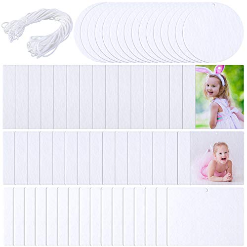 25 Pieces Sublimation Air Freshener Blanks Sheets Car Freshies Supplies Starter Kit Diy Felt Scented Sheet with Elastic Rope for Car Interior Use and Decor 4 Styles